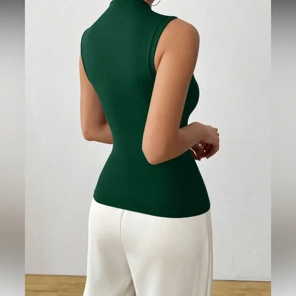 Rust Brown Asymmetrical Women Top